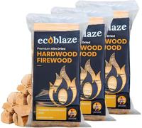 Ecoblaze Kiln Dried Firewood Logs 3x8.5kg Bags, Smokeless FireLogs for Log Burner, FirePit & Pizza Oven wood,Fire Wood for BBQ, Kindling Wood, High Heat BBQ Logs - Eco-Friendly & Sustainable