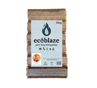 Ecoblaze Pini-Kay Wood 12 Briquettes 10Kg Bag For Wood Burners, Pizza Oven & Bbq