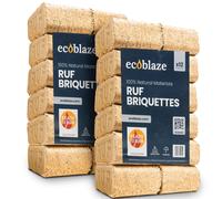 Ecoblaze RUF Fire Blocks | Pack of 24 | Briquettes | Heat Logs | Heat Blocks | Clean, Compressed Organic Hardwood Chips and Shavings | Easy to Use |