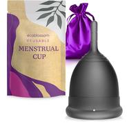 EcoBlossom Menstrual Cup Kit - Tampon, Pad, and Disc Alternative Product - Wear for 12 Hours - Reusable Period Cup/Copa Designed with Soft Flexible Medical-Grade Silicone (Small Cup)