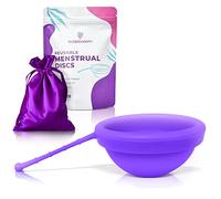 Ecoblossom Reusable Menstrual Disc - Menstrual Cup - Soft Period Disc for Women Designed with Flexible, Medical-Grade Silicone Period Cup (Violet)