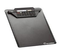 Ecobra 792250 Clipboard with Calculator Clip Strip, Black