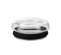 ecoBrew All Glass Lid - Replacement Double Wall Glass Cups, Fits 16oz & 12oz Glass Travel Mugs (Black)