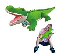 EcoBuddiez - Crocodile from Deluxebase. Large 55cm Soft Plush Animals made from Recycled Plastic Bottles. Eco-Friendly Cuddly Gift for Kids and Cute Stuffed Animal Toy for Toddlers.