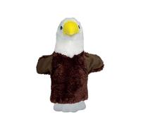 EcoBuddiez Hand Puppet - Eagle from Deluxebase. Plush Puppets made from Recycled Plastic Bottles. Eco-Friendly Animal Toy for Pretend Play, Kids Gifts and Party Favours.