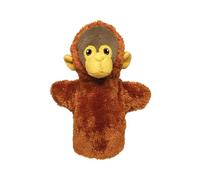 EcoBuddiez Hand Puppet - Orangutan from Deluxebase. Plush Puppets made from Recycled Plastic Bottles. Eco-Friendly Animal Toy for Pretend Play, Kids Gifts and Party Favours.