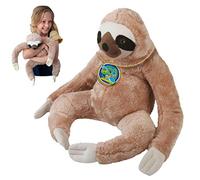 EcoBuddiez - Sloth from Deluxebase. Large 30cm Soft Plush Animals made from Recycled Plastic Bottles. Eco-Friendly Cuddly Gift for Kids and Cute Stuffed Animal Toy for Toddlers.