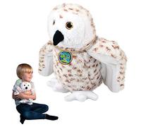 EcoBuddiez - Snowy Owl from Deluxebase. Large 30cm Soft Plush Animals made from Recycled Plastic Bottles. Eco-Friendly Cuddly Gift for Kids and Cute Stuffed Animal Toy for Toddlers.