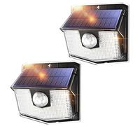 Ecocalta Solar Light 140 LED, 270° Motion Sensor, Waterproof IP67 Wall Light, 3 Intelligent Modes, 2 Pack