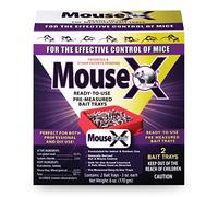 EcoClear Products MouseX 620107, Humane All-Natural Non-Toxic Mouse Killer Pellets, Ready-To-Use Pre-Measured 3 oz. Bait Trays, 2-Pack