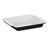 Premier Housewares Ecocook Black Casserole Dish with Handles, Carbon Steel, Ceramic Coating, 27x30x4