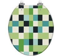 EcoDeco Round Resin Toilet Seat Quiet Close for Bathroom | Fits most standard round toilet bowls, has various color options, easy to clean surface, scratch-resistant resin construction