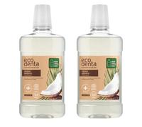 ECODENTA Certified Organic Fresh Breath Coconut Mouthwash - Coconut Extract, Aloe Vera & Peppermint Essential Oil - Natural Oral Care for Healthy Gums & Fresh Breath - 500 ml (Pack of 2)