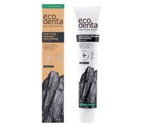 Ecodenta Charcoal Toothpaste, Teeth Whitening Tooth Paste I Naturally Whitens Teeth and Removes Plaque I Fluoride Free Black Natural Toothpaste with Aloe Vera, 75ml