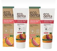 Ecodenta Organic Juicy Fruit Toothpaste for Kids | 2 x 75ml Tube -Fluoride-Free