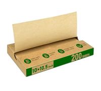 EcoDispose 10" x 10-1/2" Kraft Precut POP UP Deli Paper Sheet, Interfolded Heavy Paper for Food Wrap and Serving (Pack 200)