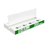 EcoDispose 12" x 10-1/2" White Precut POP UP Deli Paper Sheet, Interfolded Heavy Paper for Food Wrap and Serving (Pack 200)