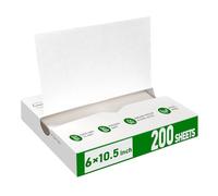EcoDispose 6" x 10-1/2" White Precut POP UP Deli Paper Sheet, Interfolded Heavy Paper for Food Wrap and Serving (Pack 200)