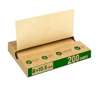 EcoDispose 8" x 10-1/2" Kraft Precut POP UP Deli Paper Sheet, Interfolded Heavy Paper for Food Wrap and Serving (Pack 200)