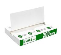 EcoDispose 8" x 10-1/2" White Precut POP UP Deli Paper Sheet, Interfolded Heavy Paper for Food Wrap and Serving (Pack 200)