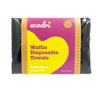 Ecodri Waffle Disposable Towels Black Pack of 50