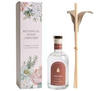 Ecodrop Amber Allure Reed Diffuser Set - 250ml | Warm, Sensual & Captivating Room Scent | Premium Essential Oil Diffuser with Fibre Reeds | Long-Lasting Home Fragrance | Natural Essential Oil Blend
