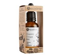 Ecodrop Chaga Mushroom Extract Supplement, 30 ml | Organic Liquid Tincture from Fruiting Body | Antioxidant for Defence, Balance & Wellbeing | High-Strength Formula for Men & Women | Made in Finland