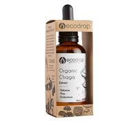 Ecodrop Chaga Mushroom Extract Supplement, 50 ml | Organic Liquid Tincture from Fruiting Body | Antioxidant for Defence, Balance & Wellbeing | High-Strength Formula for Men & Women | Made in Finland
