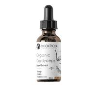 Ecodrop Cordyceps Militaris Mushroom Extract Supplement, 30 ml | Organic Liquid Tincture from Fruiting Body | Energy Boost for Active Life | High-Strength Formula for Men & Women | Made in Finland