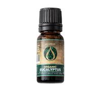 Ecodrop Organic Eucalyptus Essential Oil 10ml | Eucalyptus Globulus | 100% pure, undiluted Eucalyptus oil. For aromatherapy, diffusers, massage, bath, soap & candle making. Bottled in the UK