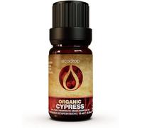 Ecodrop Pure Cypress Essential Oil - 10 ml | Organic & Natural Cupressus Sempervirens Oil | For Diffuser, Massage, Aromatherapy, Bath, Soap & Candle Making, Calming, Emotional Well-Being & Skin Health