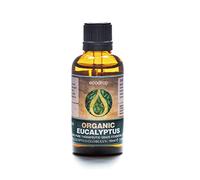 Ecodrop Pure Eucalyptus Essential Oil - 50ml Bottle | 100% Natural Therapeutic Grade Eucalyptus Globulus Oil | Aromatherapy Massage, Diffuser & Bath Oil for Mood, Immunity & Pain Relief | Organic