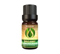 Ecodrop Pure Lemongrass Essential Oil - 10ml bottle | 100% Natural Therapeutic Grade Indian Cymbopogon Flexuous Oil | Aromatherapy Massage, Diffuser & Bath Oil for Clear Skin, Stress & Sleep | Organic