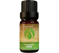 Ecodrop Pure Lime Essential Oil - 10 ml | 100% Natural & Organic Mexican Citrus Aurantifolia Oil | Aromatherapy Oil for Diffusers for Home | Refreshing Citrus Scent for Massage, Bath & Skincare