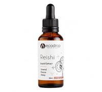 Ecodrop Reishi Mushroom Supplement 30ml, Dual Extract Liquid Tincture | Ganoderma lucidum fruiting-body drops for calm & balance; vegan, heavy-metal tested, made in Finland, bottled in UK.