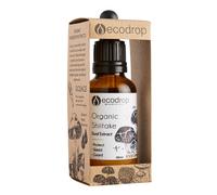 Ecodrop Shiitake Mushroom Extract Supplement, 30 ml | Organic Liquid Tincture from Fruiting Body | Immune Support, Wellness & Vitality | High-Strength Formula for Men & Women | Made in Finland