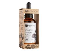 Ecodrop Shiitake Mushroom Extract Supplement, 50 ml | Organic Liquid Tincture from Fruiting Body | Immune Support, Wellness & Vitality | High-Strength Formula for Men & Women | Made in Finland