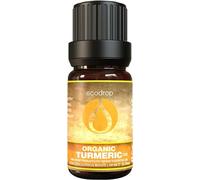 Ecodrop Turmeric Essential Oil I 10ml I Certified Organic and 100% Pure Essential Oils I Natural & Organic with Therapeutic Grade for Aromatherapy I Use for Massage, Diffusers & Bath I e-Book Included