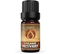Ecodrop Vetiver Essential Oil - 5 ml | 100% Pure & Organic | for Massage, Aromatherapy, Bath, Diffusers & Soap & Candle Making | Earthy Wood Fragrance | Vegan & UK Made | Cosmos Certified