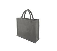 Ecoduka® Classic Coloured Supermarket Jute Shopper Bag, Eco Hessian Dyed Shopping Bag with Short Padded Handles | Sustainable Reusable Market Bag | UK Supplier (Grey, 1 Pack)