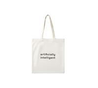 Ecoduka Funny Artificially Intelligent Canvas Tote Bag - Novelty Chat GPT & AI Gifts for Tech Lovers, Coders - Dad Humor Secret Santa Present for Men & Women