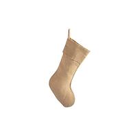 Ecoduka® Jute Christmas Stocking, Eco-Friendly Natural Hessian Stocking | Rustic Plain Burlap Stocking with Hanging Loop | Reusable Eco Stockings to Personalise at Home