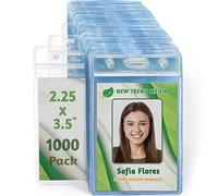 EcoEarth - Vertical Card Protector w/Soft Edge - Premium Tier Sealable 2.25x3.5 Inch, 1000 Pack - Waterproof ID Badge Holder - Plastic Name Tag Holder Bulk