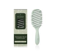 Ecoed Detangler Hairbrush, Vented Detangling Brush for Curly, Thick, and Straight Hair, Dry and Wet, Quick Smoothing for Women and Men, Eco-Friendly & Sustainable Material (Green)