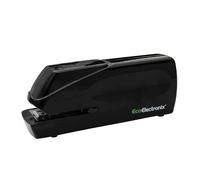 EcoElectronix Portable Automatic Electric Stapler Pro - 30 Sheet Capacity, Quiet Operation, Jam-Free and Easy Reload - AC Adapter/Battery Powered, (Black)