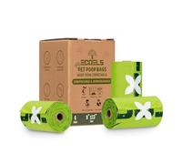 ECOELS Dog Poo Bags 100% Compostable & Biodegradable Dog Poop Bags |90 Extra Large, Strong & Leakproof Poop Bags | Cornstarch-Made Certified-OK COMPOST HOME, EN13432, US ASTM BPI Poo Bags Dogs