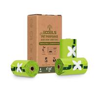 ECOELS Travel Pack 4 Rolls 60 Dog Poo Bags |100% Compostable & Biodegradable Dog Poop Bags |Extra Large, Strong & Leakproof Poop Bags | Cornstarch-Made| Certified-OK COMPOST HOME, EN13432, US ASTM BPI