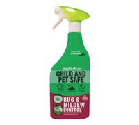 Ecofective Bug & Mildew Control - 1L - Garden Plant Pest & Mildew Treatment Spray - Ready To Use Bug Control Liquid