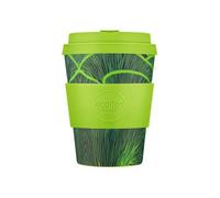 Ecoffee Cup 12oz 350ml Reusable Eco-Friendly 100% Plant Based Coffee Cup with Silicone Lid & Sleeve - Melamine Free & Biodegradable Dishwasher/Microwave Safe Travel Mug, Bloodwood