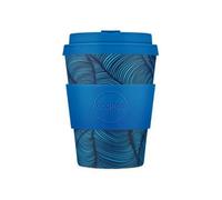 Ecoffee Cup 12oz 350ml Reusable Eco-Friendly 100% Plant Based Coffee Cup with Silicone Lid & Sleeve - Melamine Free & Biodegradable Dishwasher/Microwave Safe Travel Mug, Dotonbori